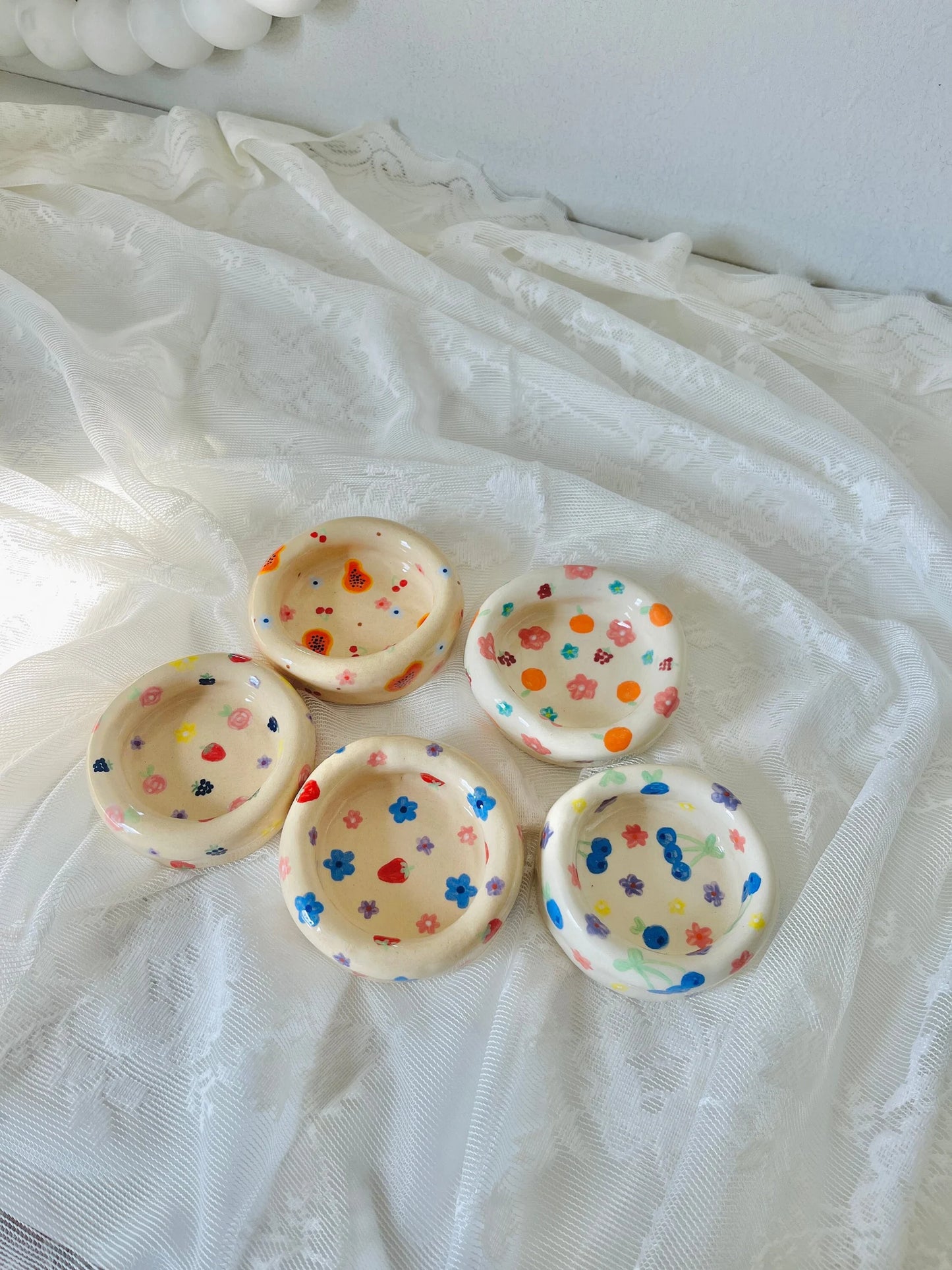 PREORDER: fruit chunky trinket dish-trinket dish-handmade ceramic jewelry dish-jewelry dish-catch all dish-handmade dish-jewelry dish-cute