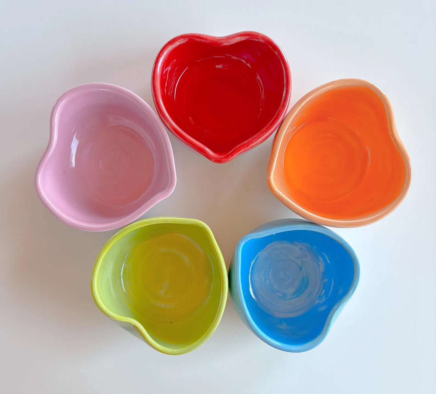 PREORDER: heart shaped bowls-heart shaped matcha bowls-heart bowl-aesthetic bowl-heart pottery-cute handmade bowl-colorful handmade bowl